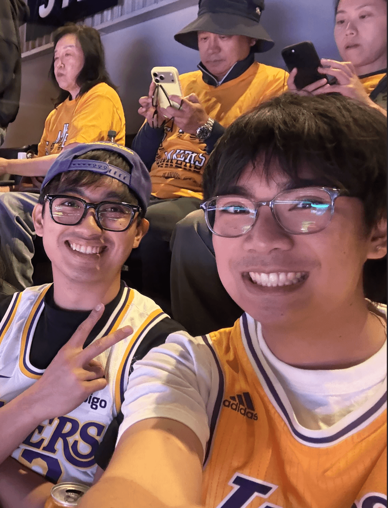 Catching a Lakers game with friends